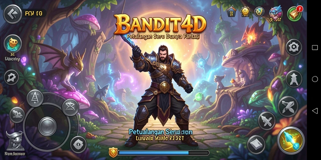 Screenshot menunjukkan aksi seru dalam petualangan ARPG di BANDIT4D.