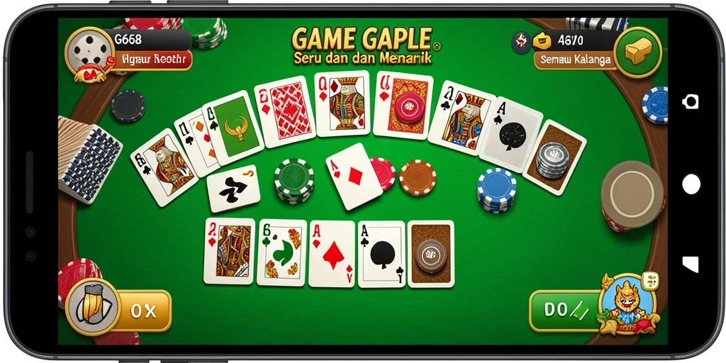 Screenshot G668 menampilkan permainan Gaple yang seru dan interaktif.