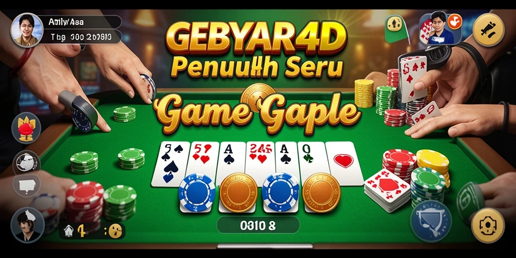 Screenshot gameplay GEBYAR4D yang menunjukkan serunya bermain Gaple.