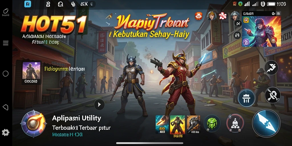 Tampilan utama HOT51 menunjukkan antarmuka pengguna yang intuitif dan fitur-fitur berguna.