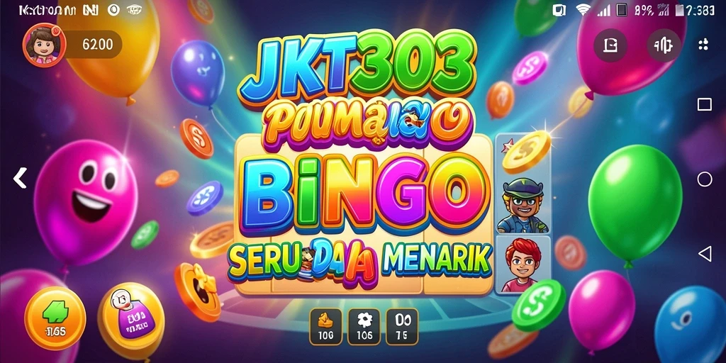 Tampilan gameplay JKT303 dengan suasana permainan Bingo yang seru.