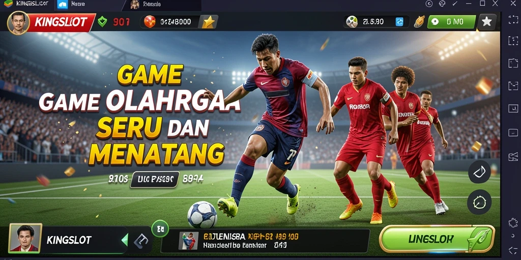 Screenshot KINGSLOT menampilkan gameplay olahraga yang seru dan kompetitif.