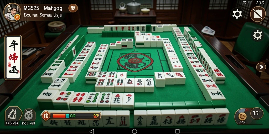 Tampilan gameplay MG525 yang seru dan mengasyikkan di papan Mahjong.