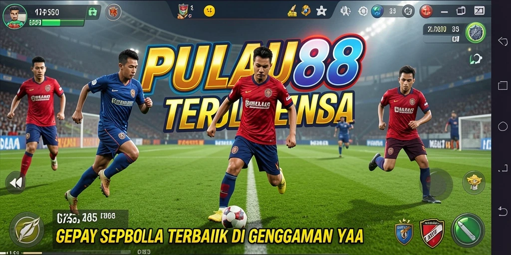 Gameplay PULAU88 yang menegangkan dan seru di lapangan sepak bola.
