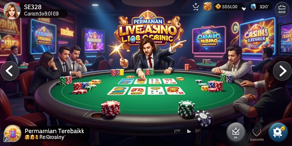 Gambaran permainan Live Casino di SE328 yang seru dan interaktif.