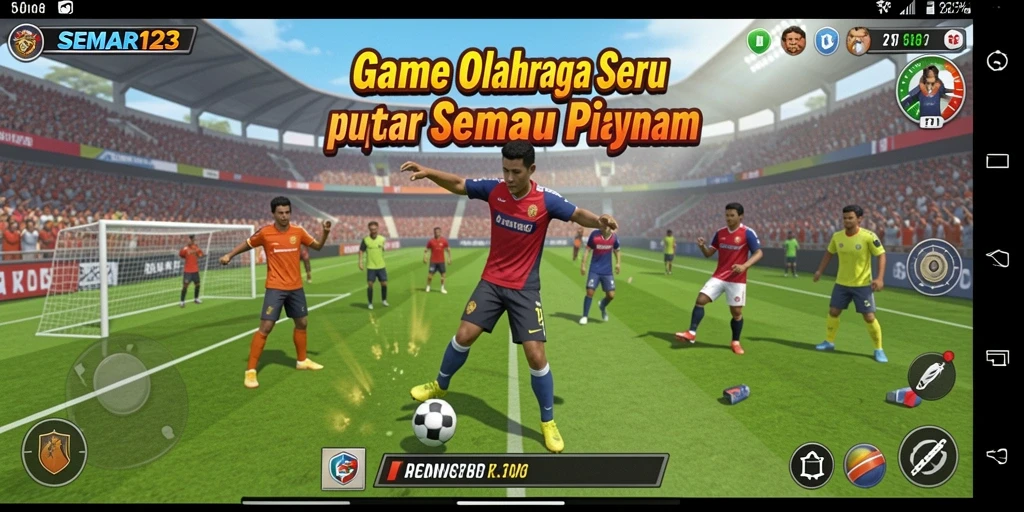 Tampilan utama SEMAR123 dengan aksi seru dalam permainan olahraga.