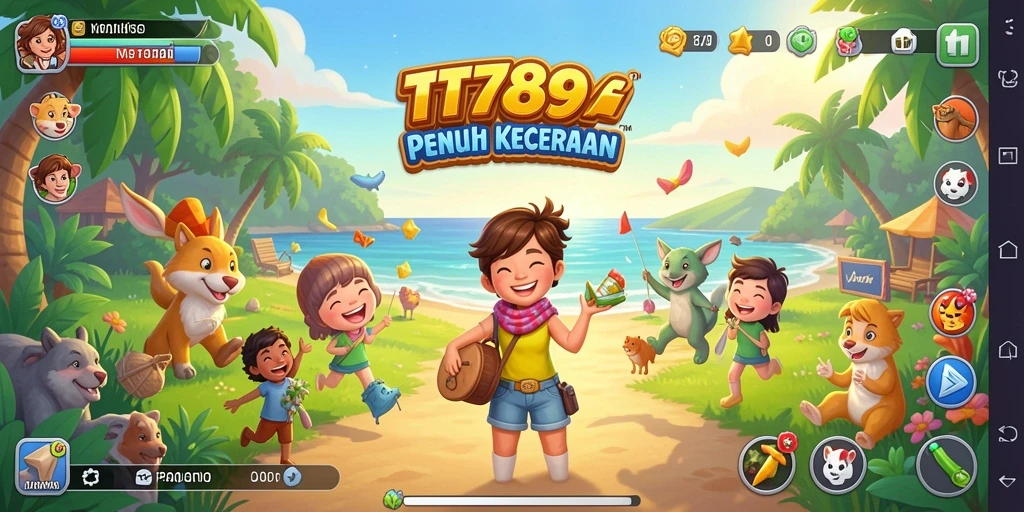 Tampilan gameplay utama TT789 yang penuh warna dan seru.