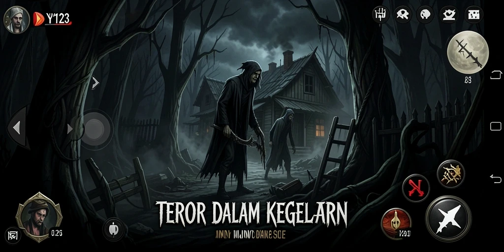 Tampilkan gameplay menegangkan dalam suasana kegelapan di YY123.